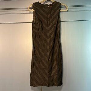 J. McLaughlin Black chevron sleeveless work dress